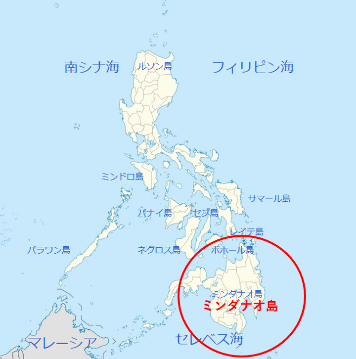 ミンダナオ島　位置