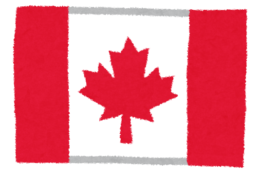 カナダ国旗のイラスト