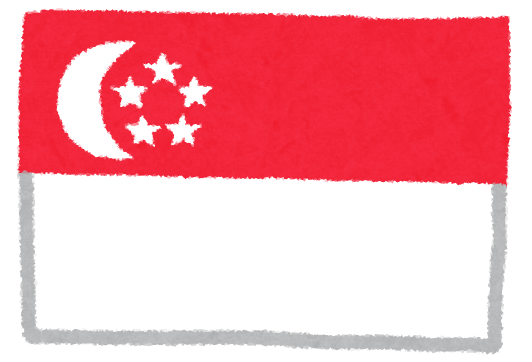 シンガポール国旗のイラスト